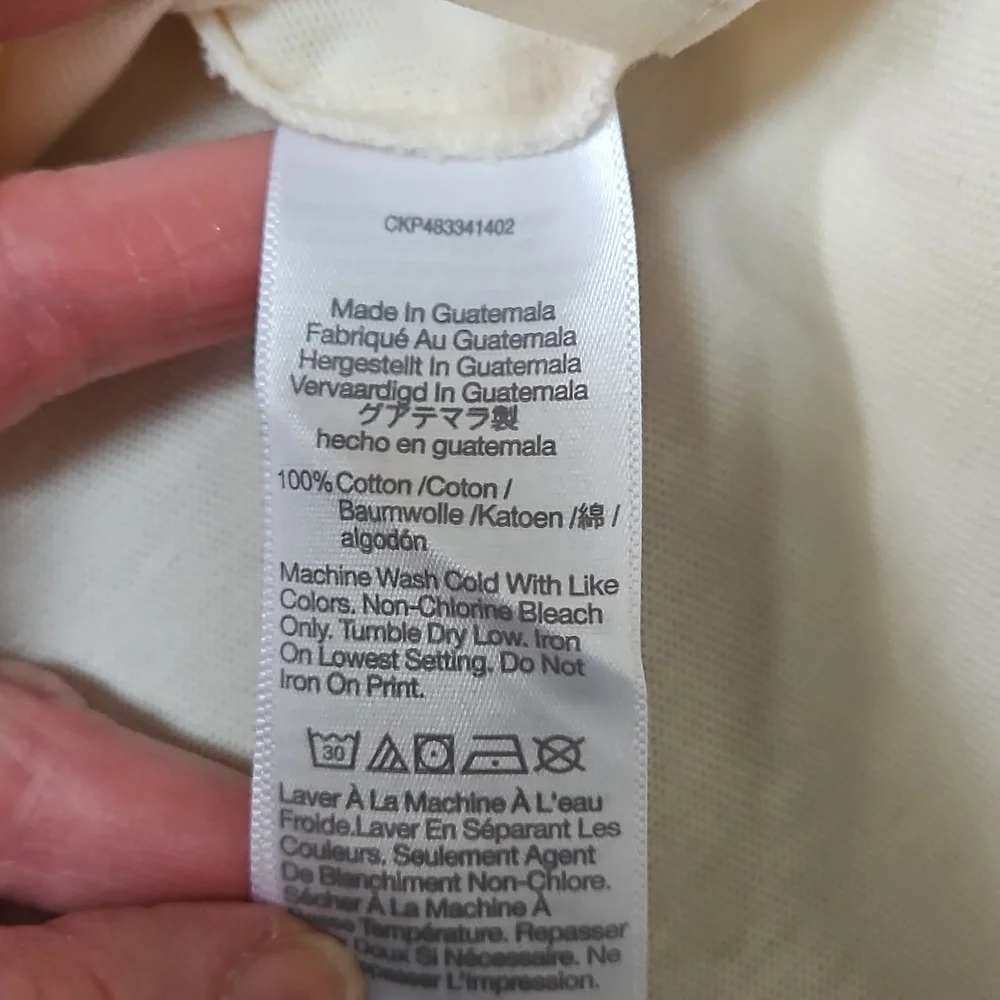 Madewell Cream Crewneck Muscle T Shirt - Picture 3 of 7